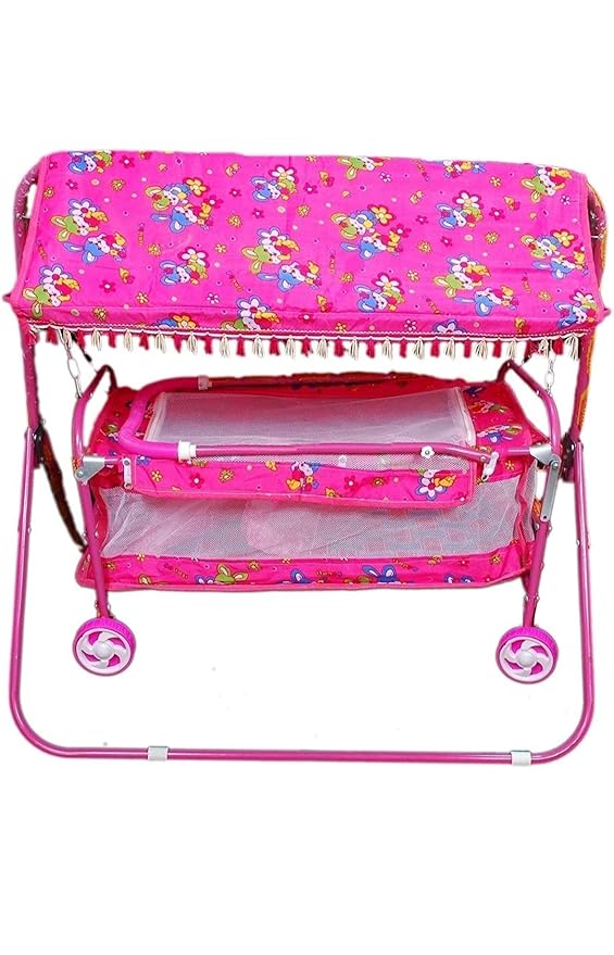 Two in one jhula Cum Stroller/Cradle/palna/Baby Bedding with Mosquito net(Get Free 2 n95 mask)