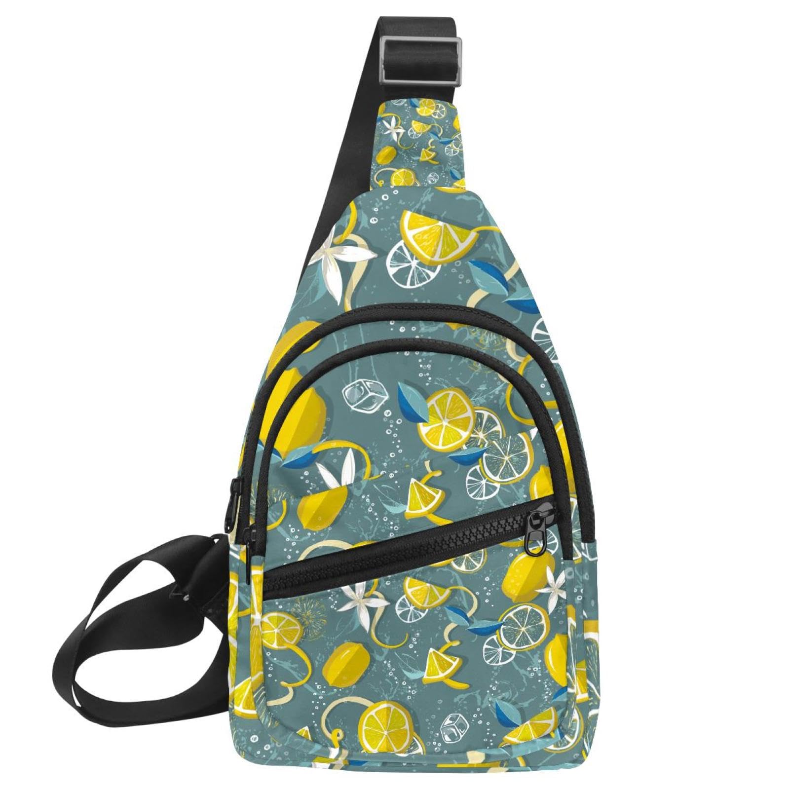 Sac imperméable motif citron avec sangle ajustable camping