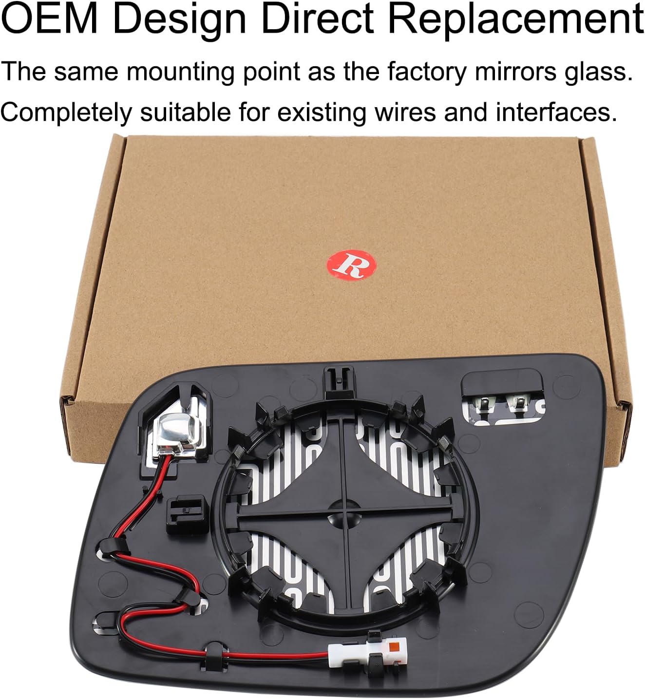 Passenger Side Mirror Replacement for Ford Explorer 2011-2019 with BSD Heated Right Side View Mirror Glass