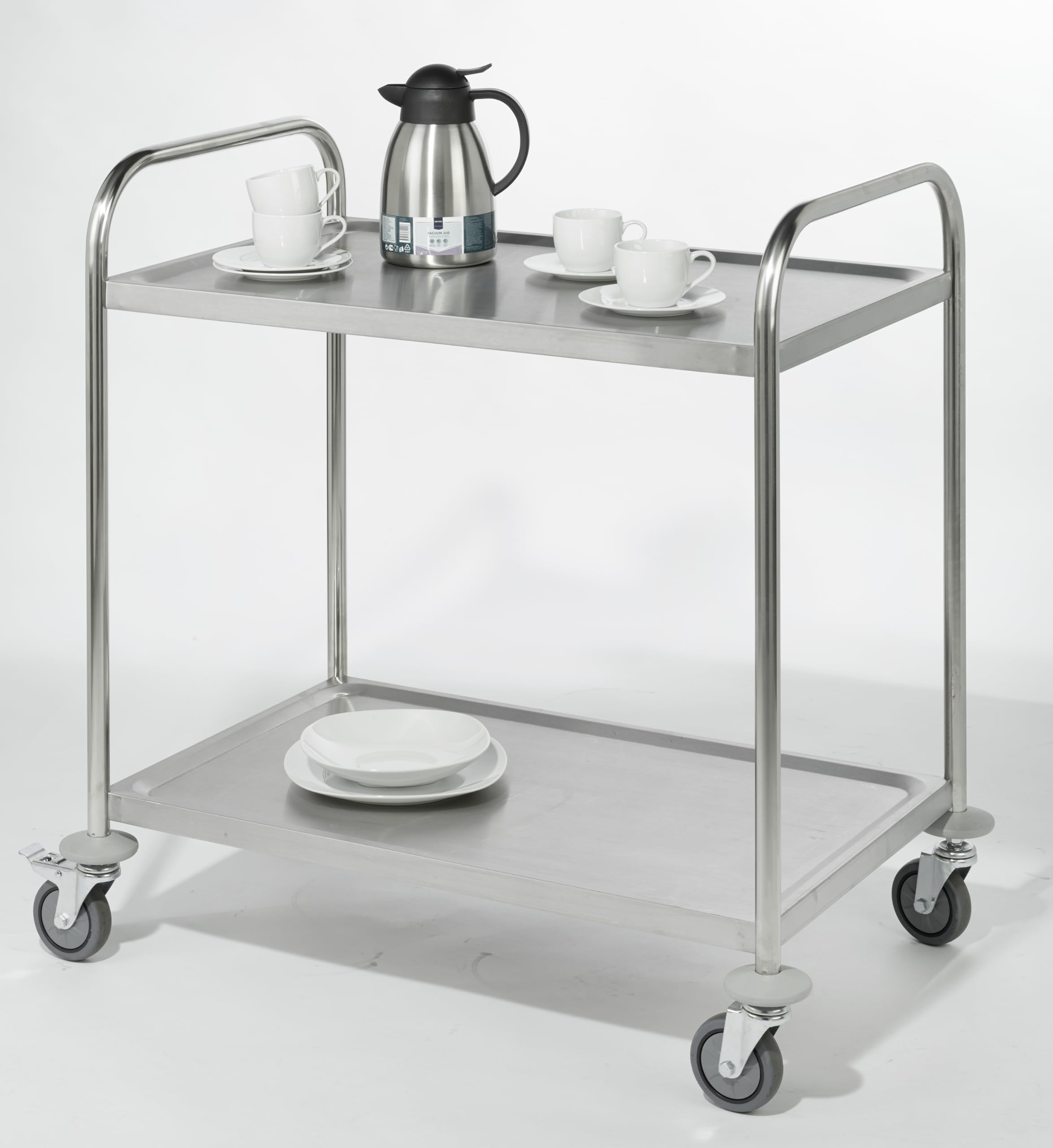 METRO Tavolo Da Lavoro Professionale In Acciaio Inox - 180x70x85cm - 2 Ripiani - Foto 7