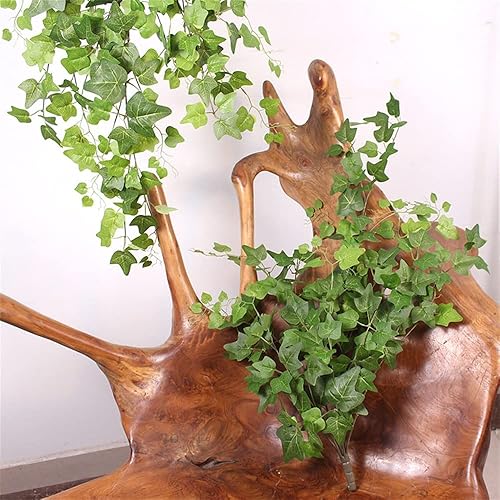 AFLHYJK - Guirnalda de hojas de hiedra de 386in 6 tenedores hojas de hiedra follaje falso hogar jardín pared hojas de vid