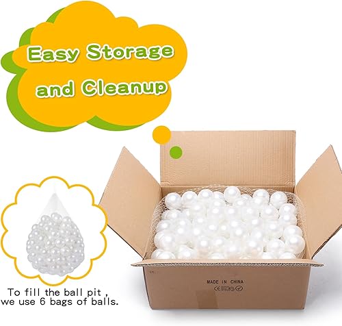 Miniatura 6 de TRENDPLAY Bolas de plástico para pozos de bolas, bolas huecas, juego seguro y emocionante, perfecto para piscinas de bebés, decoración de fiesta de