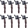 MAS Set of 8 Brown Boot Ignition Coil Pack Compatible with Ford Lincoln Expedition F450 F550 Super Duty Navigator 4.6L 5.4L 6.8L Replacement for 8L3Z-12029-A C1659 DG521
