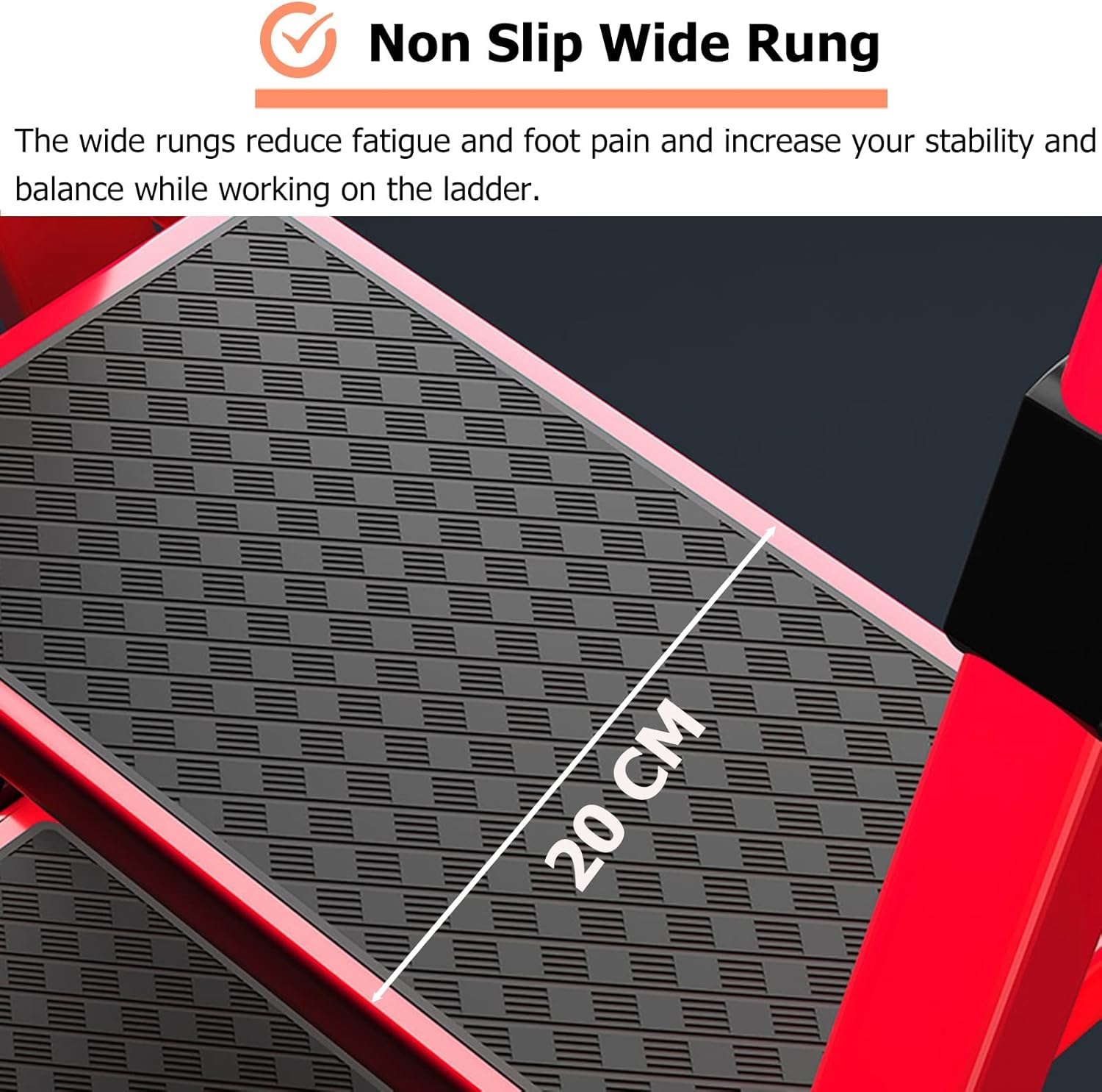 OKUOKA Ladders,4 Step Ladder Folding Step Stool Heavy Duty Lightweight 300 Lb Capacity, Home Kitchen Pantry Closet Portable Stepladders with Tool Tray & Handrail/Black/4 Step