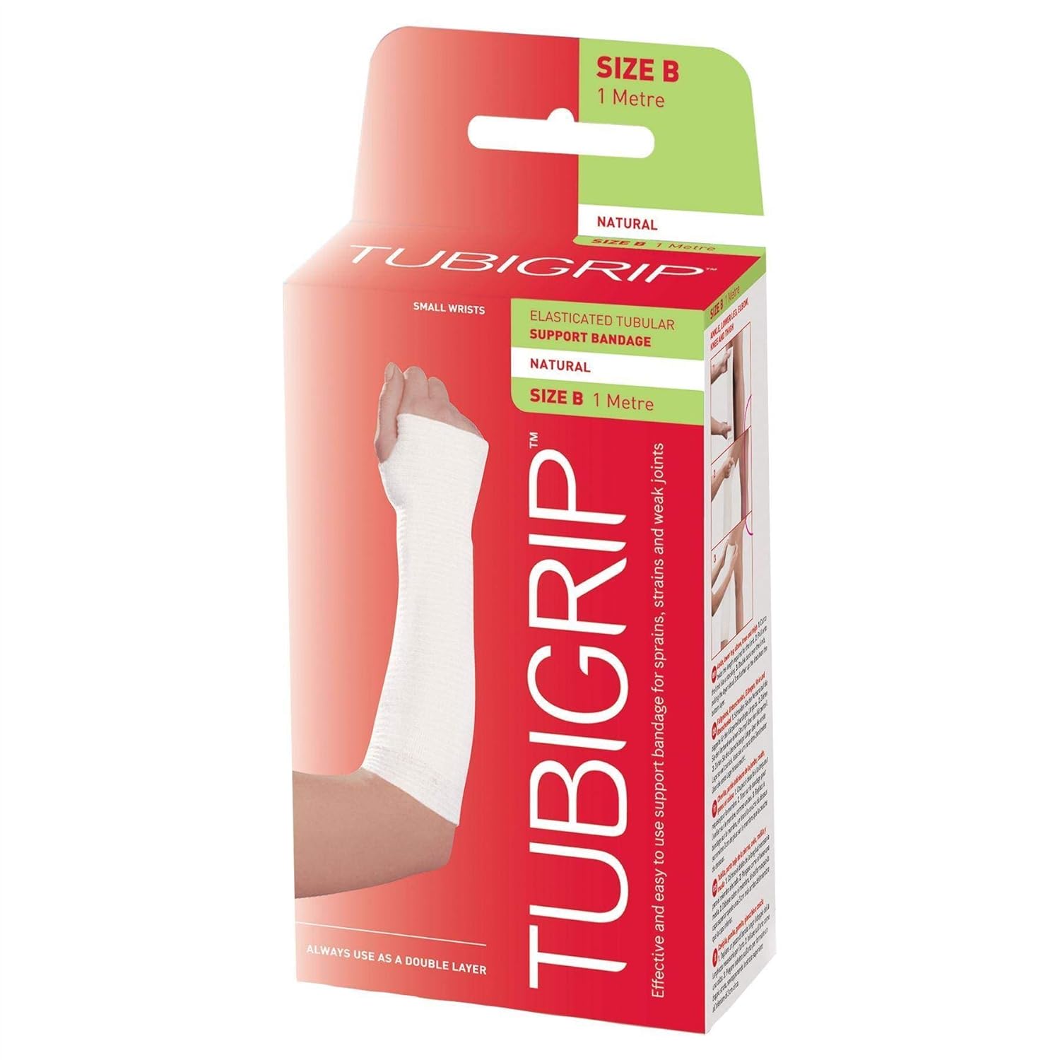 Tubigrip Elasticated Tubular Support Bandage, Natural, Size B, 1m