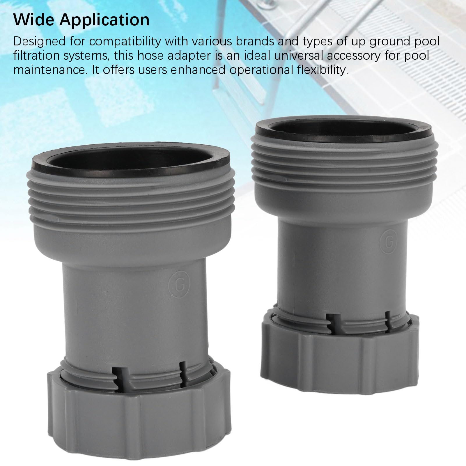Adattatore per tubo da piscina da 3,8 cm a 3,2 cm, adattatore di conversione per installazione pompa filtro piscina