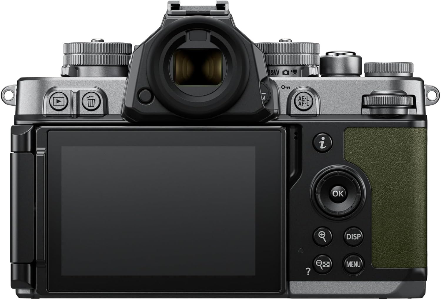 Nikon Zf Mirrorless Camera with 24.5MP Full Frame Sensor 4K UHD 30FPS Vari Angle Touchscreen OLED Viewfinder Dual Card Slot (Silver and Moss Green)