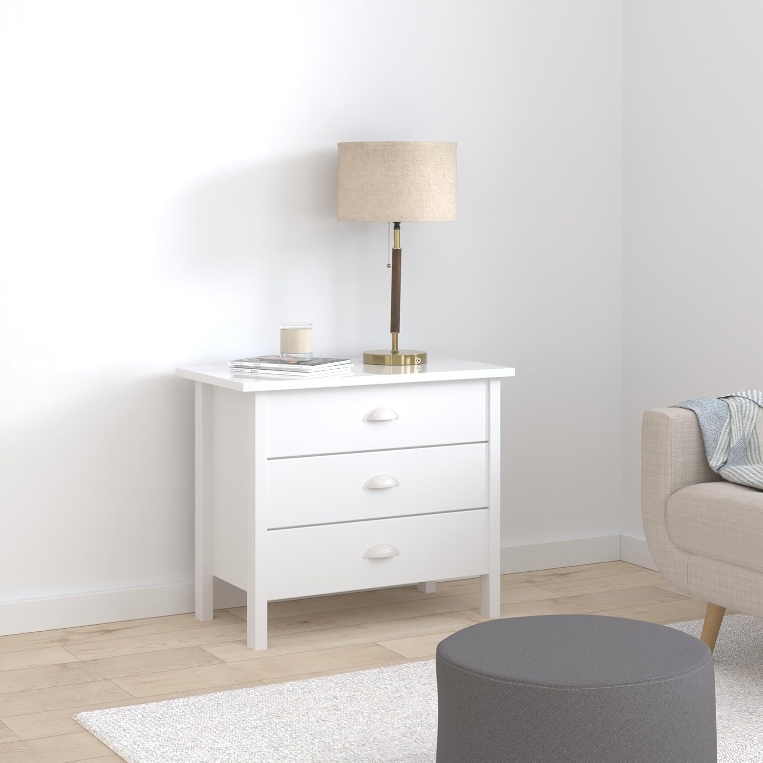 Venture Horizon 3 Drawer Nouvelle Chest White