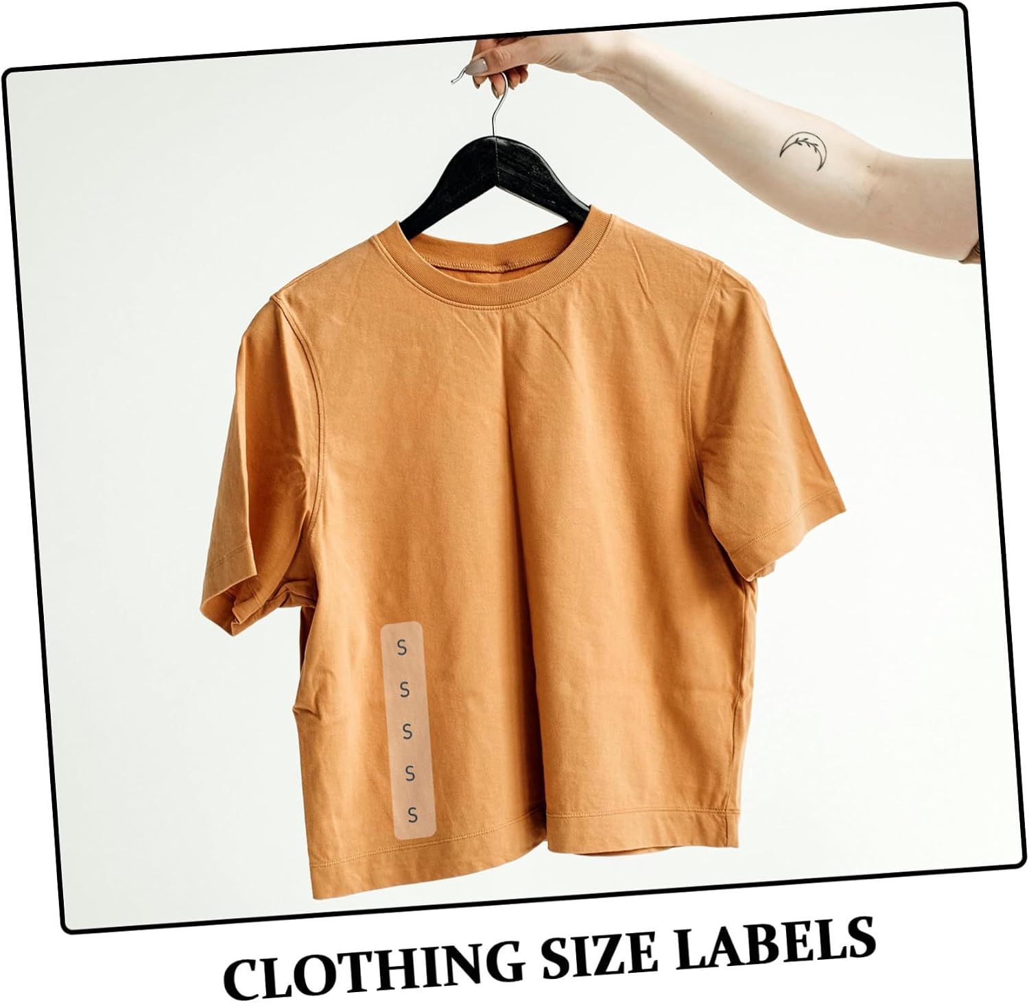 600pcs Self Adhesive Clothing Size Stickers S-3xl Waterproof Peel and Stick Apparel Labels for Garment Retail and Inventory Organization