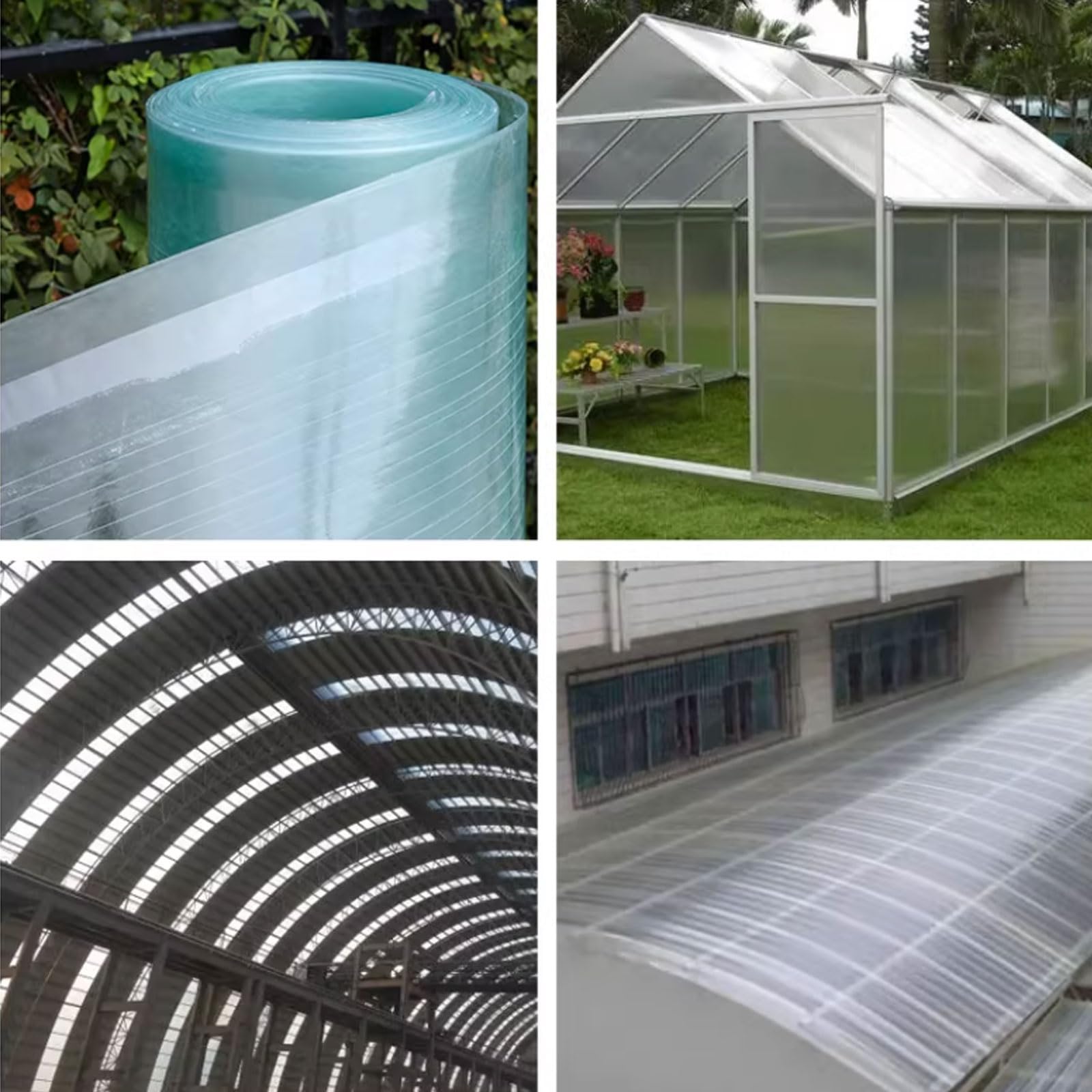 Policarbonato Placas Transparente para Invernadero, 1mm Techo de Metacrilato Plancha, Lámina de Metraquilato Plástico para Jardin Terraza Exterior(50x1000cm)