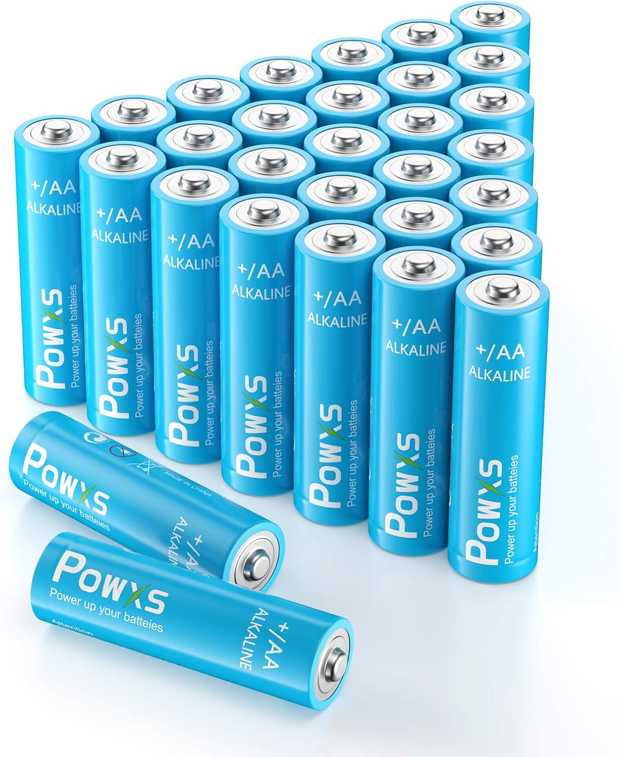 POWXS Lithium Batteries AAA 16 Pack (AA Alkaline Batteries 30 Pack)