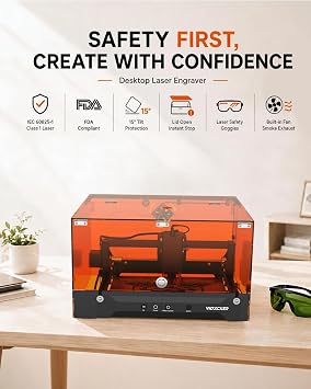 Laser Engraving Machine 5.5W for Beginners, DIY Crafts & Personalized Gifts