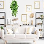 CEWOR 2pcs Fake Hanging Plants 3.6ft Fake Ivy Vine Artificial Ivy Leaves for Wedding Wall House Room Patio Indoor Outdoor Home Shelf Office Decor (No Baskets)