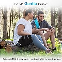 Vista 8 de Envoltura de compresión de muslos de talla grande para linfedema y alivio de la hinchazón, manga ajustable para el muslo para circulación