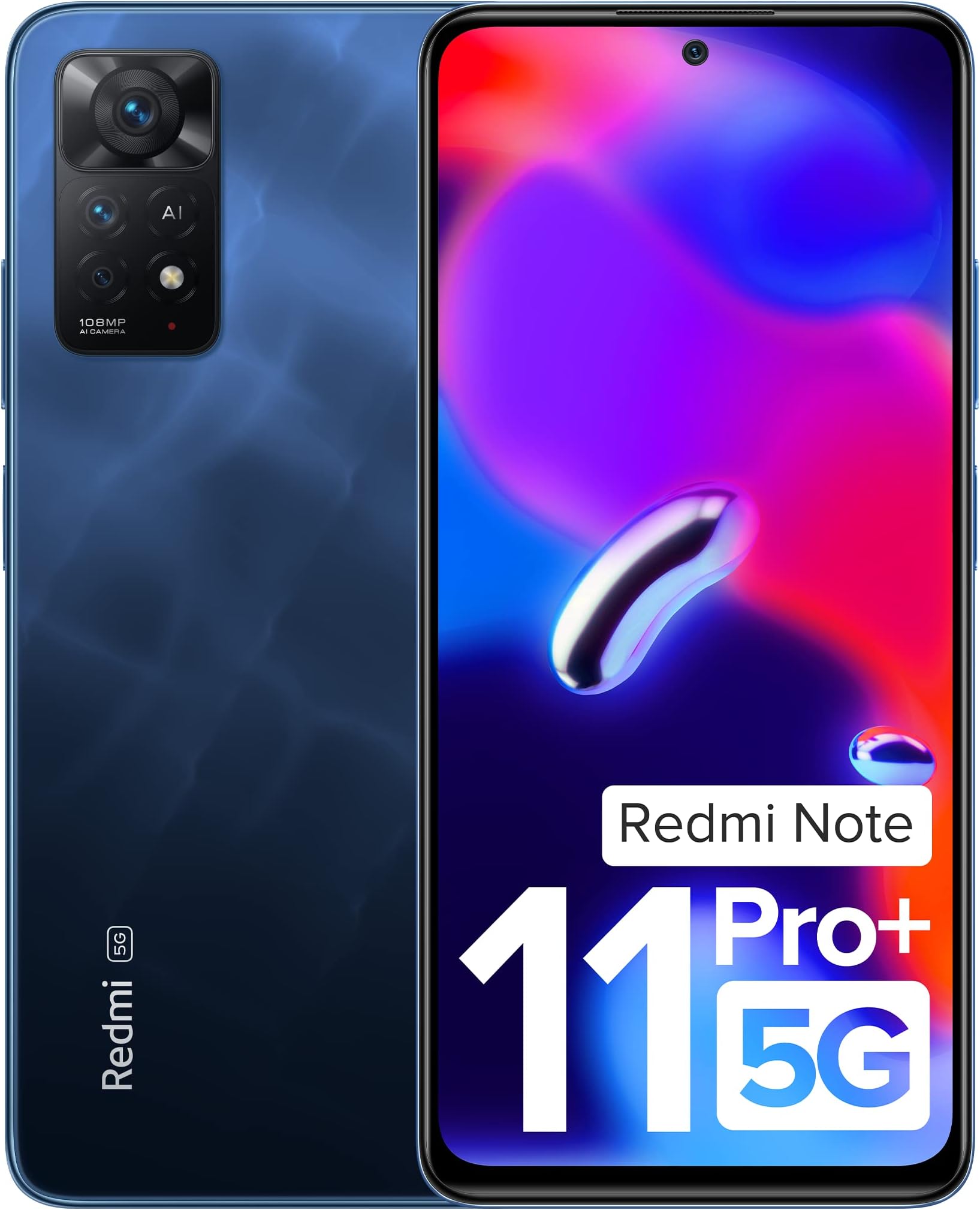 Redmi Note 11 Pro + 5G (Mirage Blue, 8GB RAM, 128GB Storage) | 67W Turbo Charge | 120Hz Super AMOLED Display | Additional Exchange Offers | Charger Included