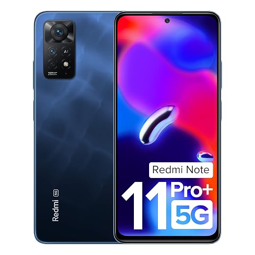 Redmi Note 11 Pro + 5G (Mirage Blue, 8GB RAM, 256GB Storage) | 67W Turbo Charge | 120Hz Super AMOLED Display | Additional Exchange Offers | Charger Included| Get 2 Months of YouTube Premium Free!
