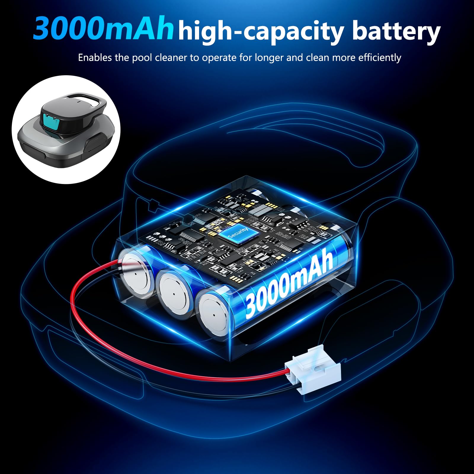 Scuba SE - Batería de Repuesto para Robot de Piscina inalámbrico Scuba SE | 3000 mAh, 32,4 Wh