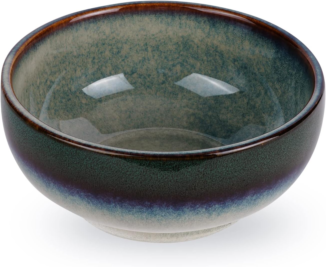 Large Ceramic Salad Bowl 60oz, Large Bowls for Eating,Extra Large Serving Bowls Glazed Porcelain,Popcorn Bowl 8" Ramen Mixing Bowl Ceramic Dishwasher & Microwavable Safe (Ink Green)