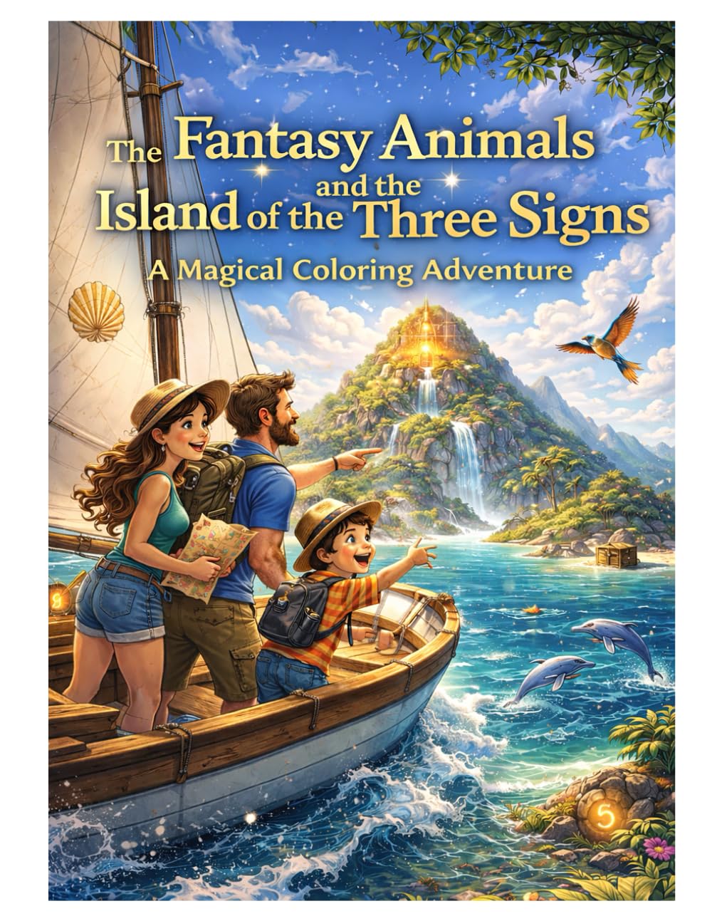The Fantasy Animals and the Island of the Three Signs: A Magical Adventure Story for Children with Hidden Signs, Friendship, and Courage (The Fantasy Animals Series)