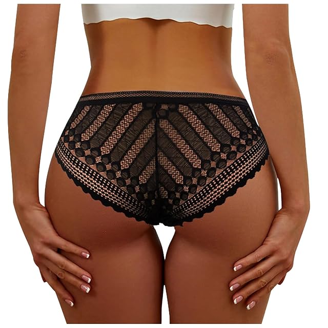Womens Fashion Sexy Low Waist Underwear Underwear For Women Lace No Show Bikini Soft Comfortable Underwear Women