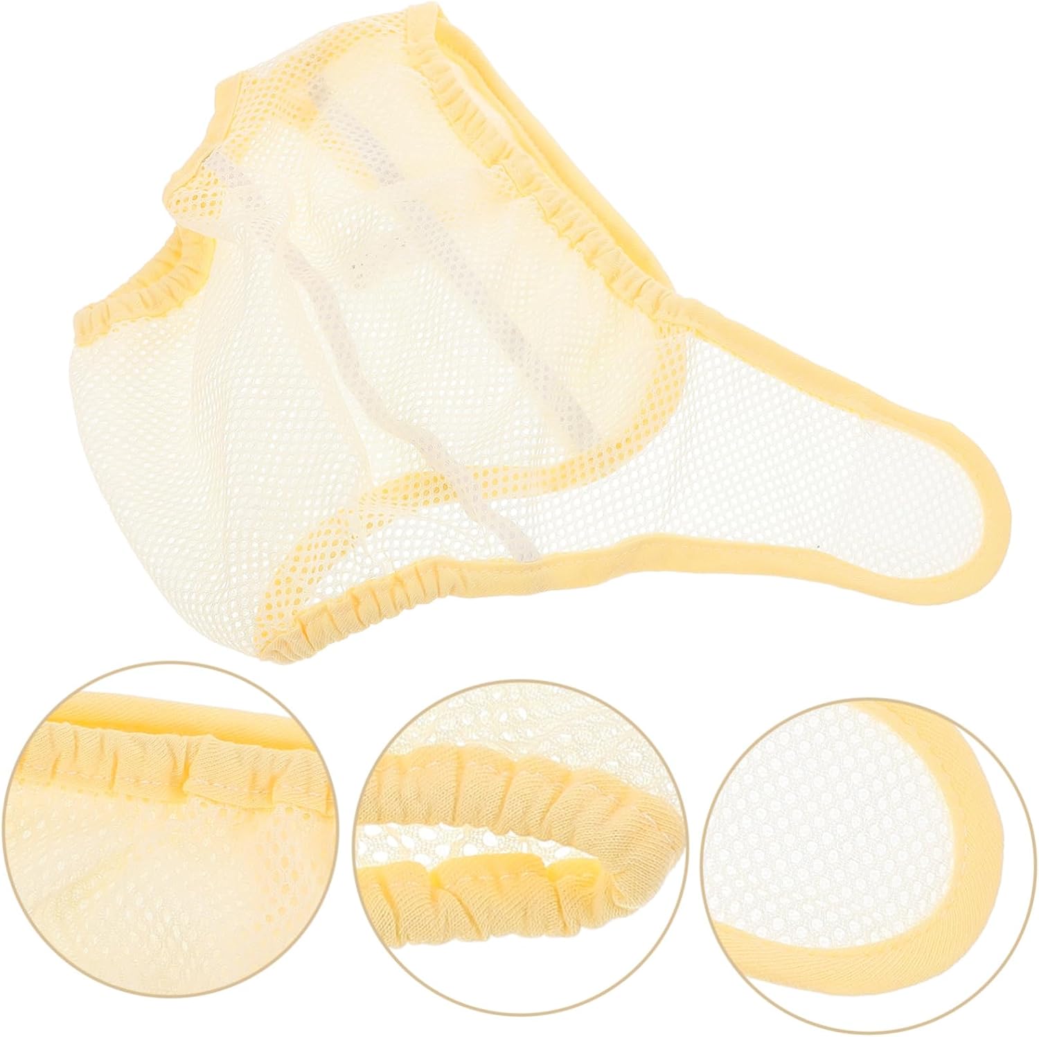 KOMBIUDA Fine Mesh Reusable Diaper Cover for Boy Girl Breathable Training Pants Comfortable Washable Underwear Suitable for Newborns and Toddlers Yellow