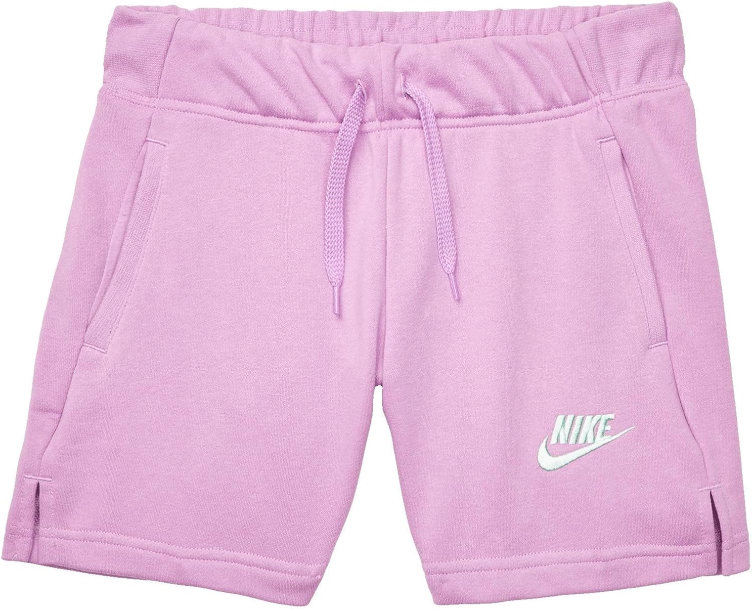 nike french terry shorts pink