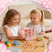 Vista 7 de 164Pcs Mini Carrito de Compras Cesta Miniatura Comida Bebida Juguetes Supermercado Metal Manivela Carrito Muñeca Casa Tienda Accesorios