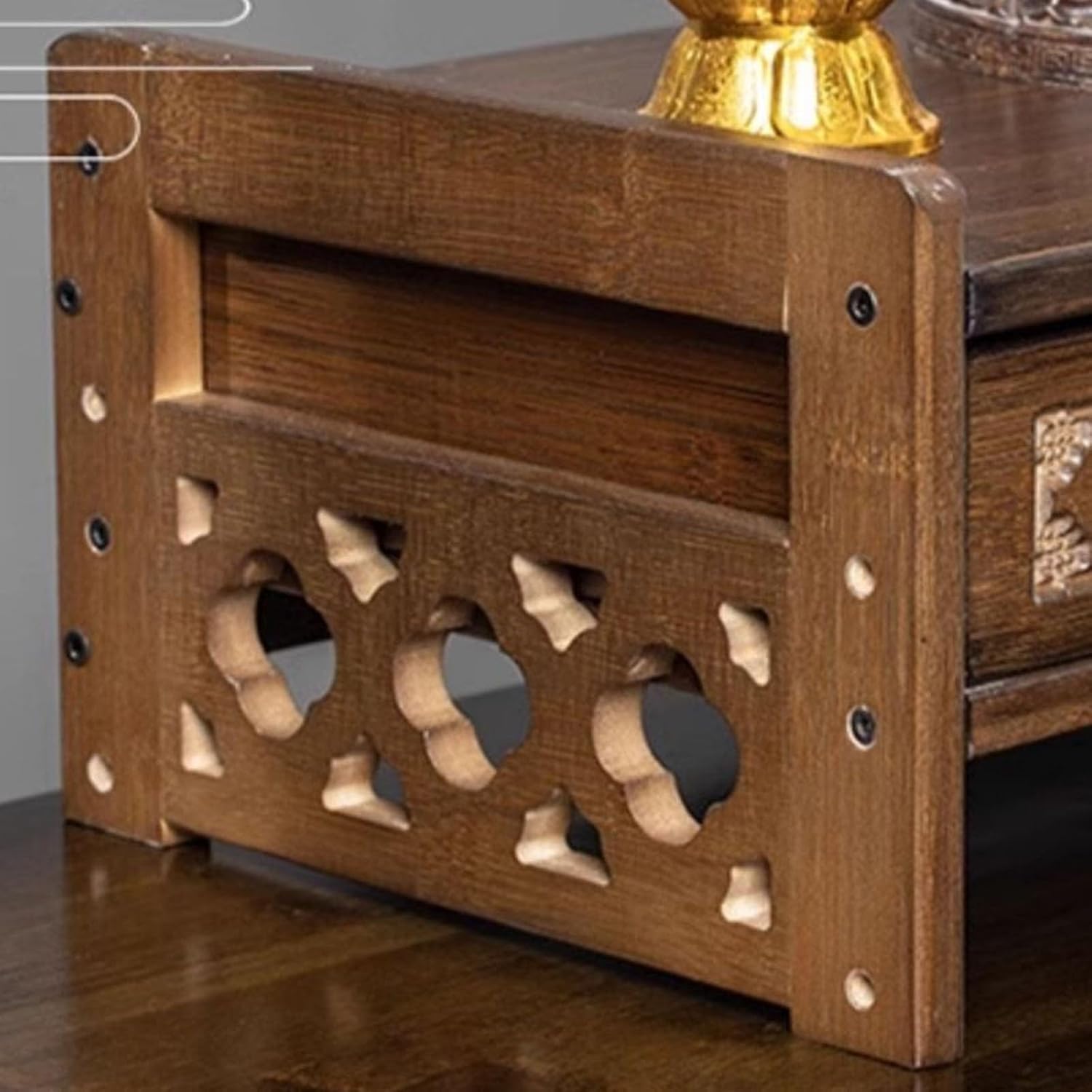 Altar Shelf, Meditation Puja Floor Prayer Table with Storage, Meditation Shrine Buddhist Altar Table, Buddhist Altars Cabinet for Buddhist