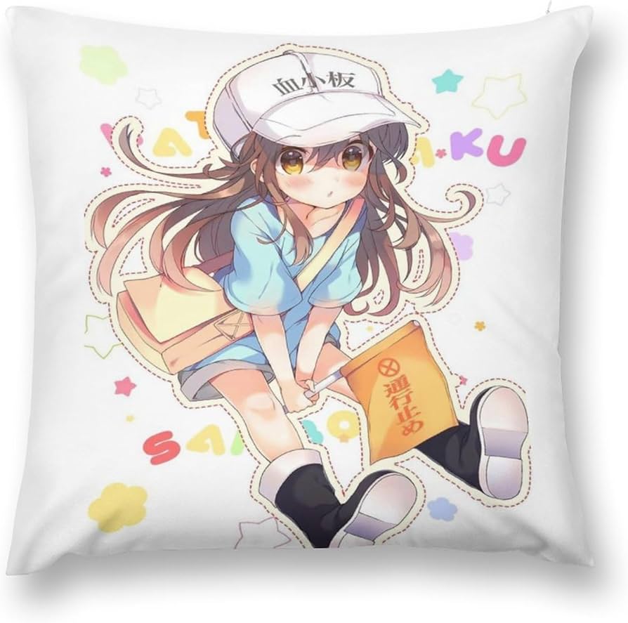 Amazon.co.jp: はたらく細胞クッションカバークッションカバー 50x50