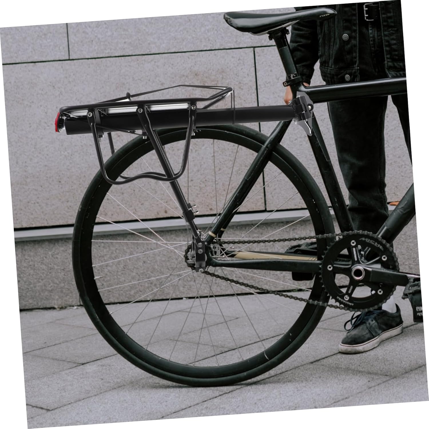 Balacoo Aluminum Alloy Bike Rear Rack Rear Bike Rack Cargo Simple Installation Reliable Performance
