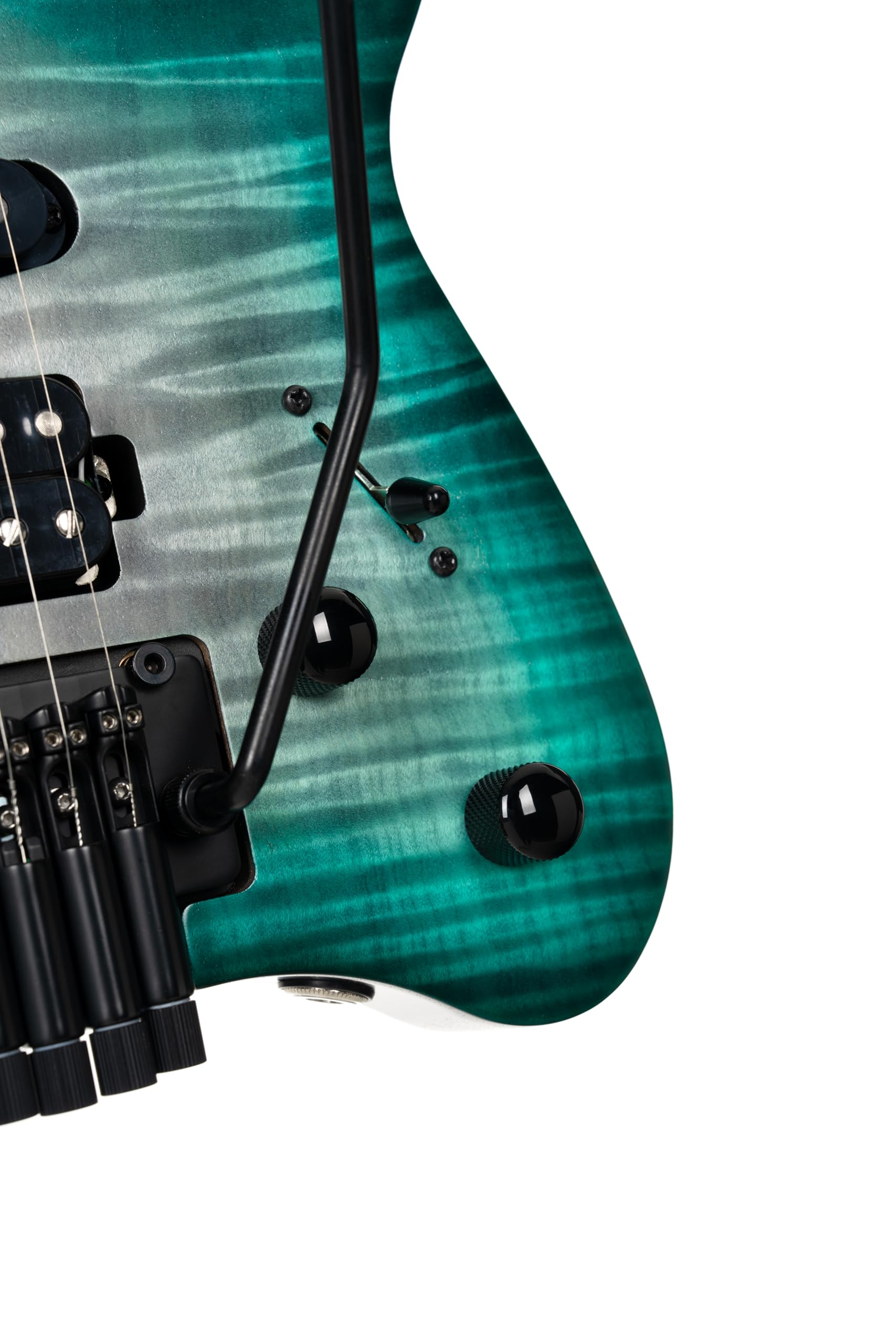 Cort Space 6GTR - Guitarra eléctrica con bolsa de concierto, color laguna semibrillante