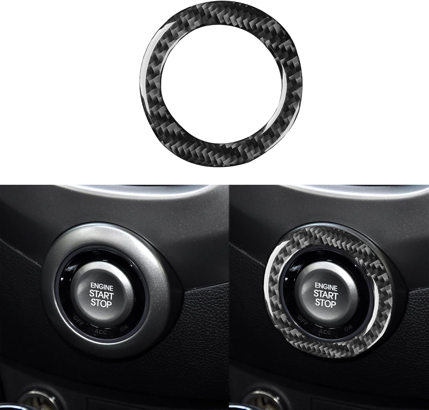 NVCNX Real Premium Carbon Fiber Door Decorative Strip Cover Interior Trim Compatible with Hyundai Veloster 2012 2013 2014 2015 2016 2017 Accessories