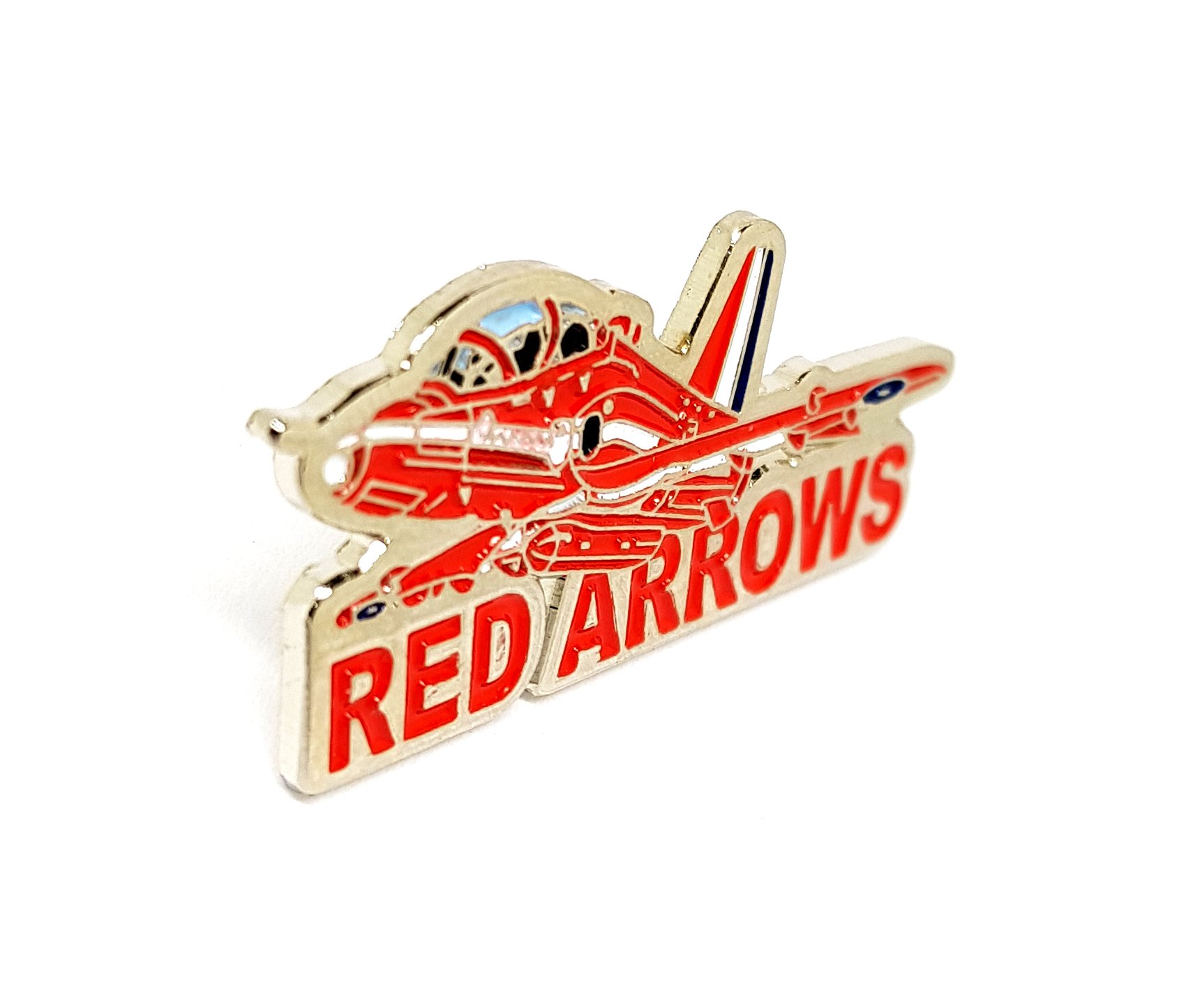 Metal Enamel Pin Badge Brooch RAF Red Arrow Aeroplane (words) Airplane plane aircraft