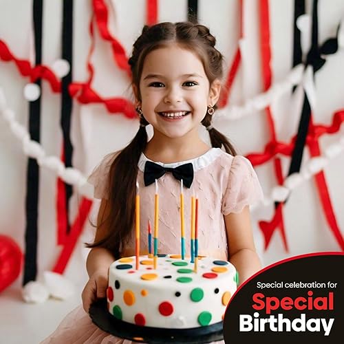 Vista 13 de 8 rollos de serpentinas moradas, paquete de 656 pies de papel crepé morado con blanco para decoraciones de fiestas, decoraciones de cumpleaños