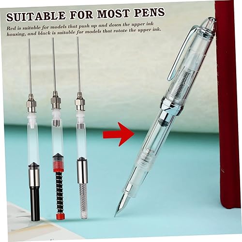 Miniatura 6 de Cabilock Convertidor de pluma estilográfica 3pcs Inkwell Pen Herramienta de absorción de tinta Convertidor de tinta