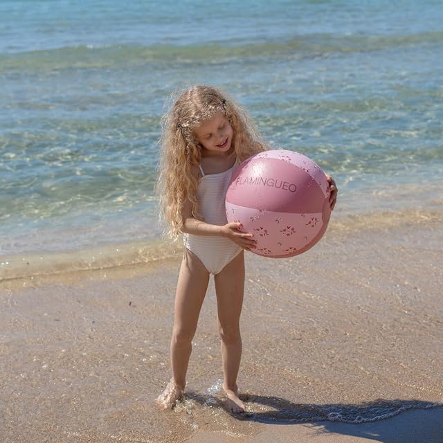 Foto 4 de 5 de Flamingueo - Pelota Hinchable - Balón Flotador para Niños - Forma Pelota para Playa y Piscina - PVC Resistente