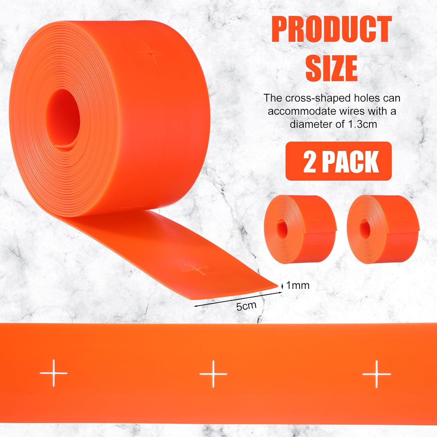 4 Pcs 16.4Ft Orange Perforated Strips for Electrical Wire Marking Strips for Rough in Industrial Commercial Jobs, Hold Wire in Place, Cable Holder for Drywall, Color Coding