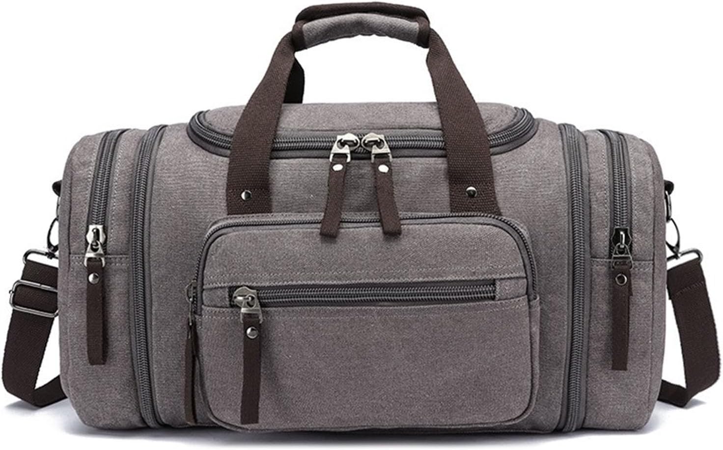 旅行用ダッフルバッグ、大型キャンバスダッフルバッグ、一晩旅行用、ウィークエンダーバッグ、キャリーオンバッグ、メンズ、レディース用。,