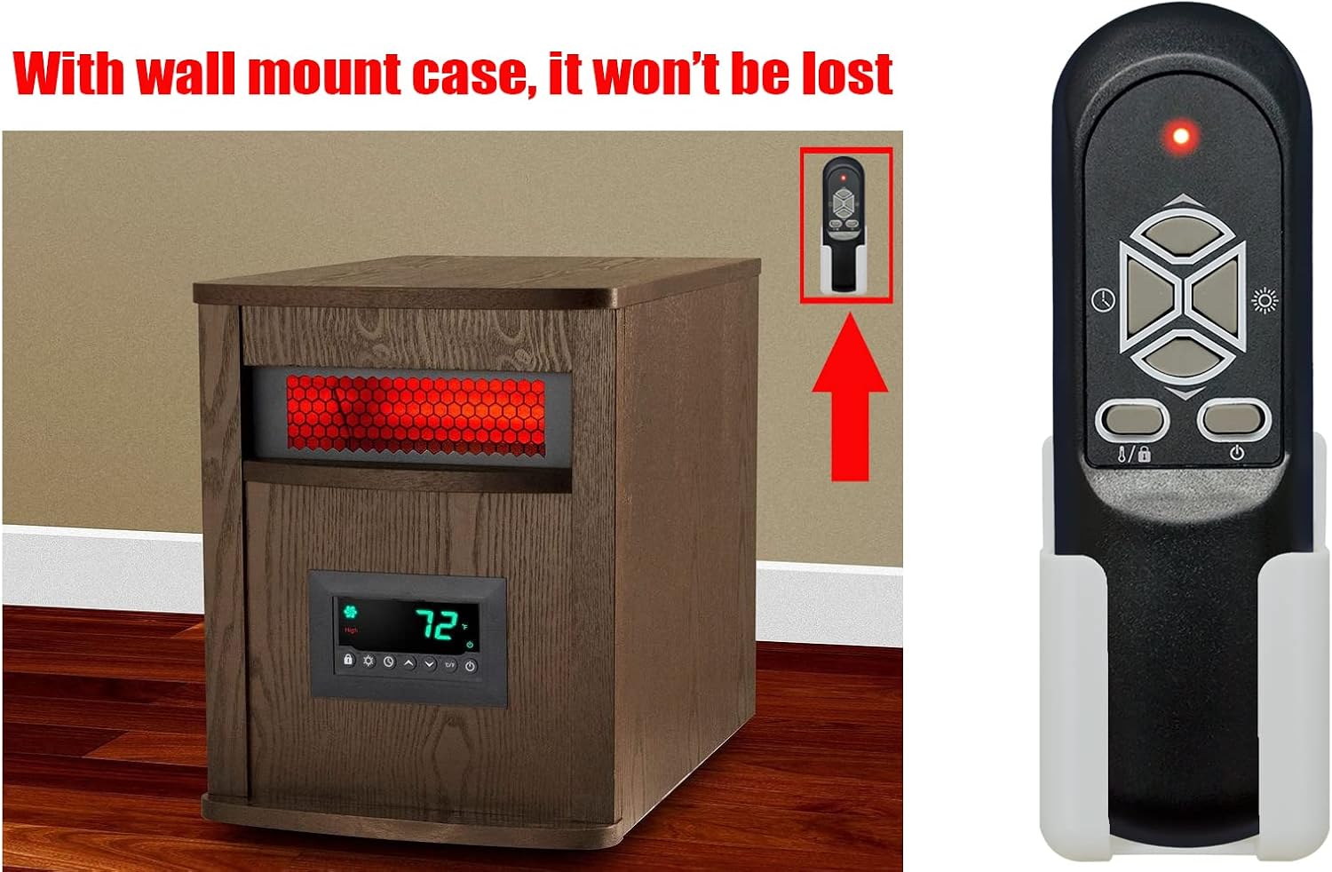 Replacement Remote Control for Lifesmart LS-4W1500-X LS-6DMIQH-X LS-8WIQH-LB-IN Portable Electric Infrared Quartz Indoor Medium Room Space Heater