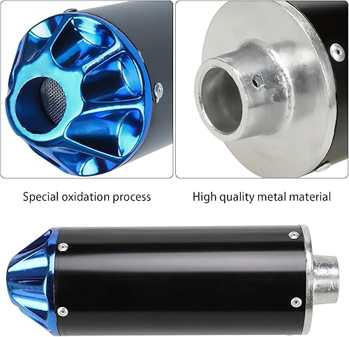 Miniatura 13 de GREHUA Silenciador de escape de 1.102 in con envoltura térmica compatible con 50cc 70cc 90cc 110cc 125cc CRF50 CRF70 XR50 SSR110 SSR125 Taotao DB10