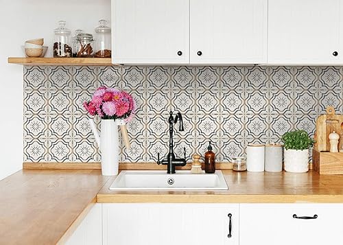 Miniatura 6 de Mi Alma Colección de calcomanías para chimenea, 24 calcomanías para azulejos de despegar y pegar, juego de 24 calcomanías para azulejos en muro,