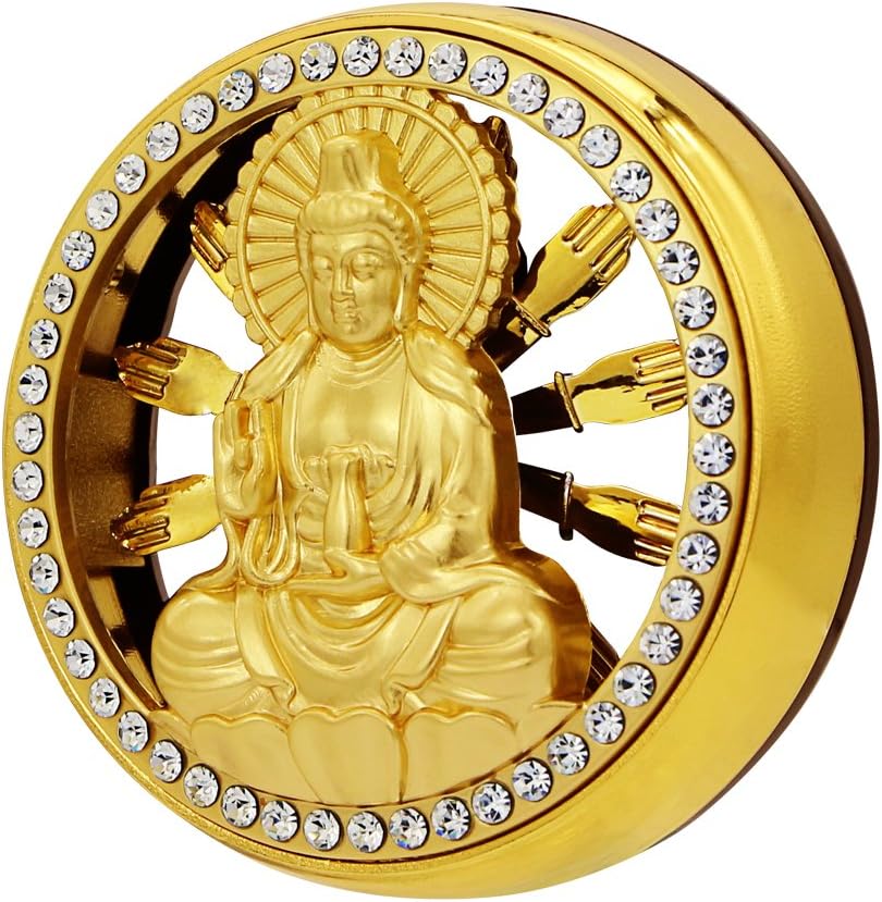 Car Air Freshener Car Accessories Chinese Style Special Individuality Buddha Turbofan Air Vent Alloy Zinc Mount Buddha By HeMao Powerful