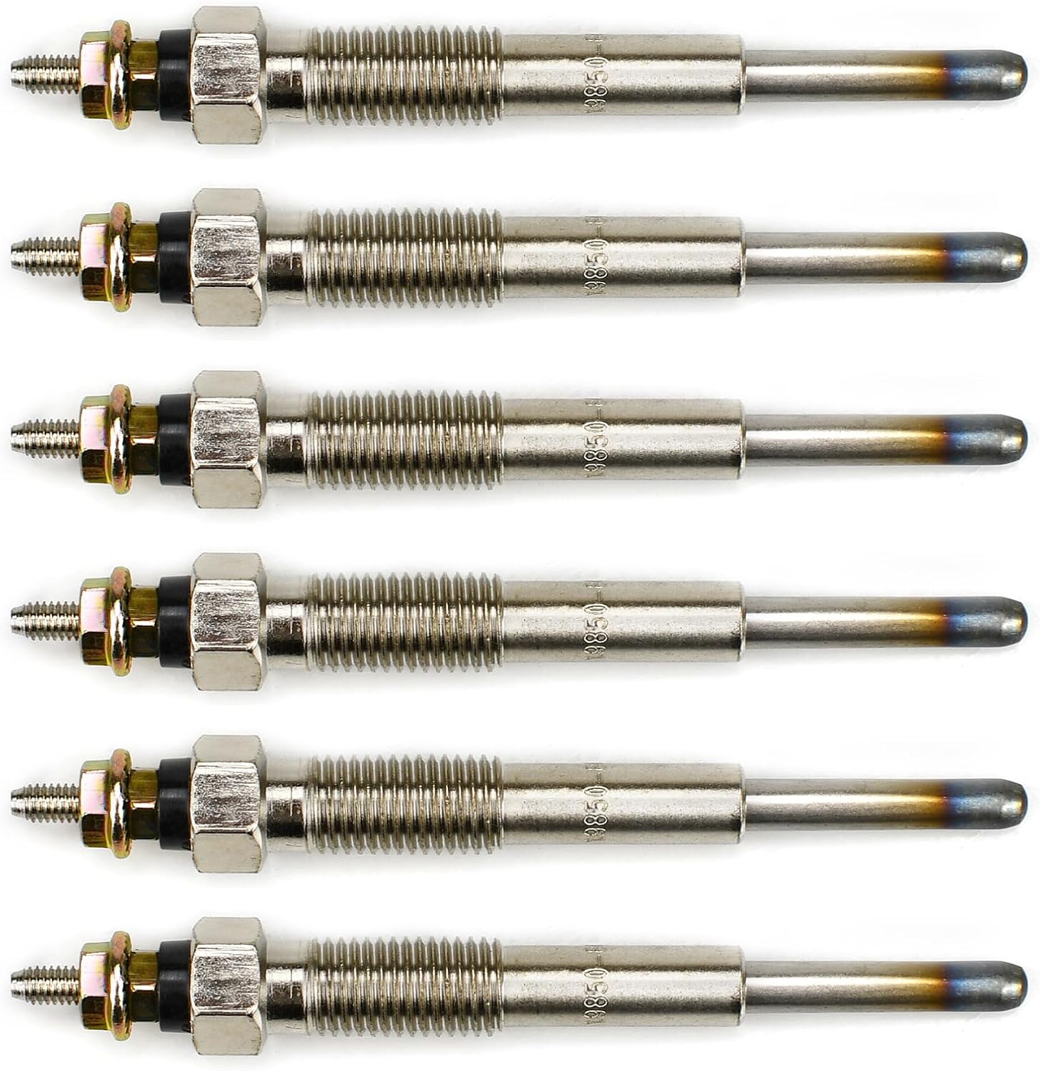 6pcs 19850-64031 1HZ Glow Plugs 12V,Preheating Plugs,Glow Plug,for Toyota Landcruiser HDJ80 HDJ81 1HD-T HZJ80 HZJ75 HZJ81 105 4.2L