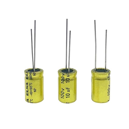 Miniatura 4 de 10 unids 10uf 100V condensador electrolítico no polarizado 10x17mm (0.39x0.67in) condensador NP para audio tweeter condensador divisor de frecuencia