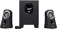 Logitech Z313 2.1 Speakers with Subwoofer - 50W Peak Power, Rich Bass, Easy Controls for PC, PS4, Xbox, TV - Black