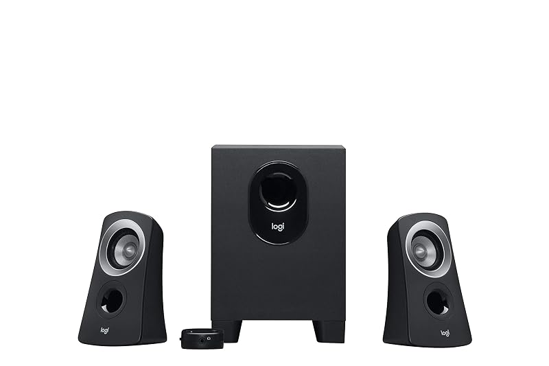 Logitech Z313 2.1 Multimedia Speaker System with Subwoofer - Black Speaker One Size