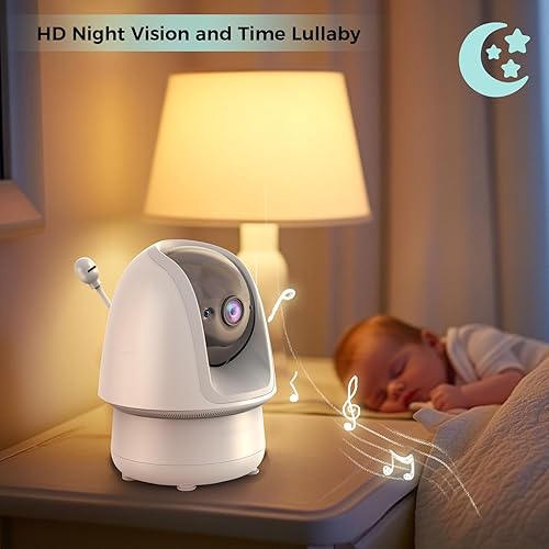 Miniatura 3 de Cámara de bebé complementaria, alcance de 2000 pies, cámara de 1080p, visión nocturna súper clara, zoom 8X, audio de 2 vías, llanto  Detección de