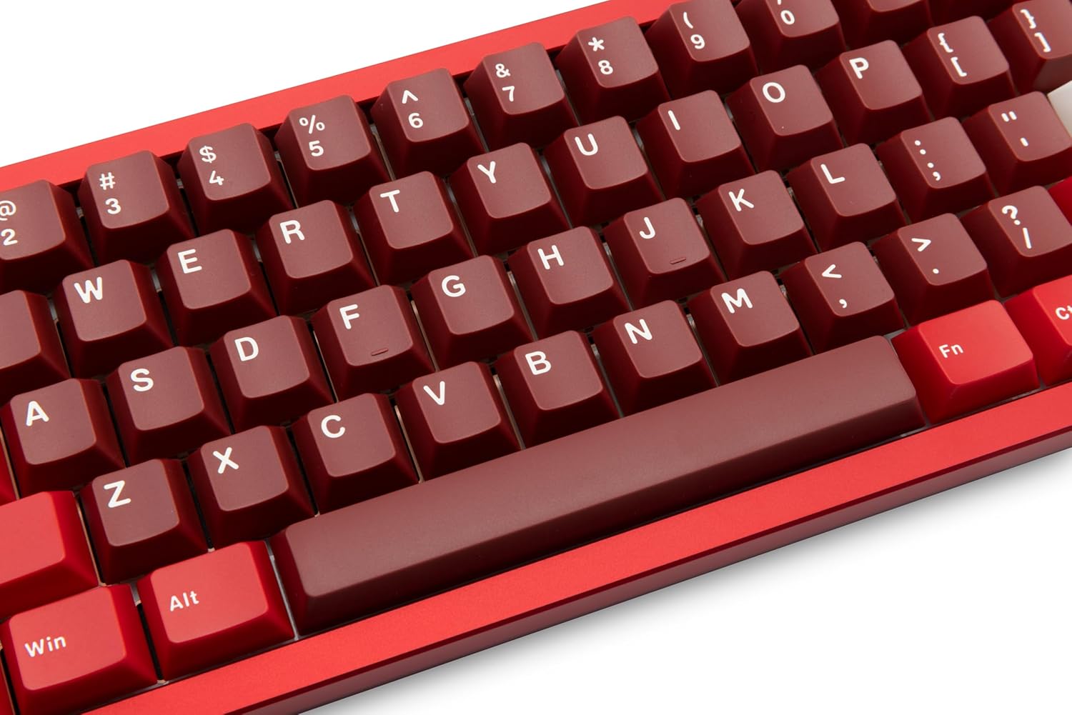 KEEBMONKEY WOBKEY Zen 65 65% Quick Release Wireless Mechanical Keyboard with RGB, CNC Aluminum Case, Hot-Swappable, VIA Support, BT/2.4G/USB-C Gaming Keyboard for Mac/Windows (Ultra Red)