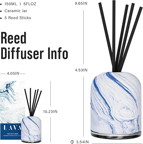 Miniatura 9 de Lava Fragrances - Difusor de varillas de 5 fl oz5.1 fl oz, juego de aroma de mango guva, difusor de varillas de aceite esencial para decoración de