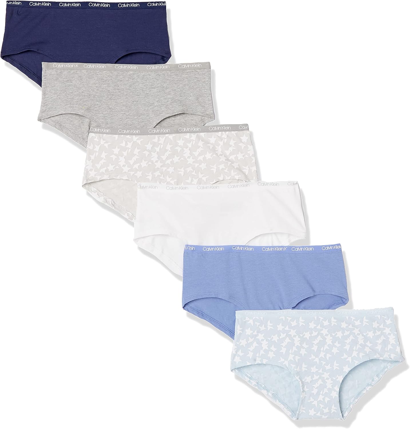 Calvin Klein Girls Underwear Cotton Hipster Panties, 6 Pack: Clothing, Shoes & Jewelry